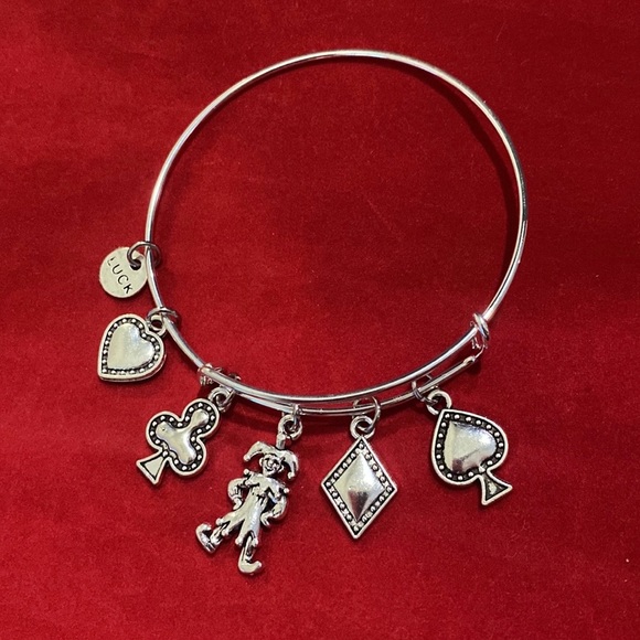 Card Player Bracelet Poker Heart Clubs Spades Diamonds Joker - Picture 2 of 7